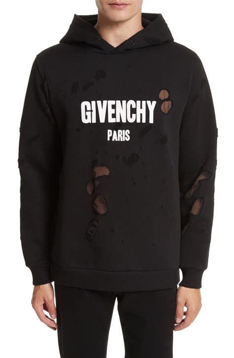 givenchy college hoodie|givenchy hoodie distressed.